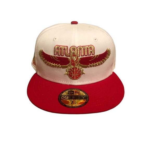 New Era Atlanta Hawks 59FIFTY Fitted Cap Hat Size 7 1/4 - Picture 1 of 5